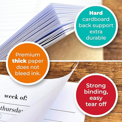 Weekly Planner Pad, Weekly To Do List Notepad, Tear Off Undated Weekly Planner - Image 5