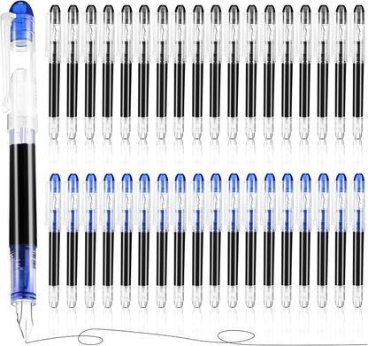 Crtiin 36 Pcs Disposable Fountain Pens, Back to School Quick Drying Ink Pen by Crtiin