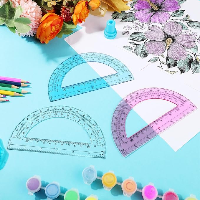 Zonon 36 Pack 6 Inch Plastic Protractor Christian Charity Donation 180 Degrees - Image 6