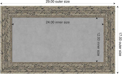 Amanti Art Silver Framed Magnetic Board 17x29 Small Vision Board - Image 2