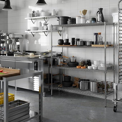 Regal Altair 18" Deep x 54" Wide x 64" Height Wire Shelving Kit | 4-Tier | NSF - Image 5
