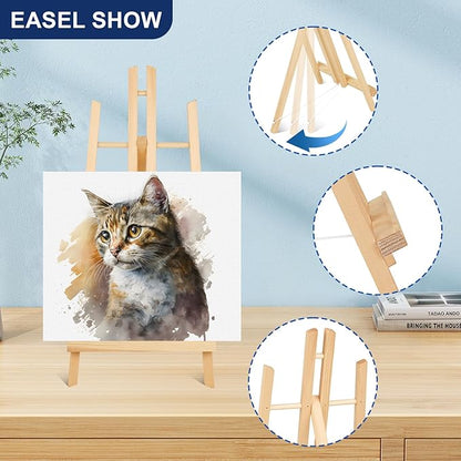 ESRICH 10pcs 17 Inch Tabletop Easels, Wood Easel - Image 3