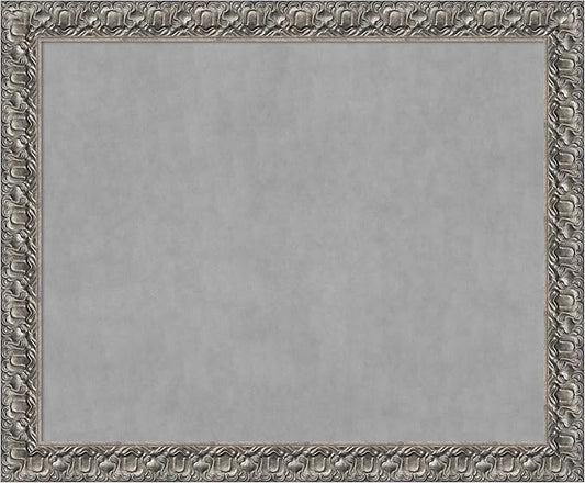 Amanti Art Silver Framed Magnetic Board 38x46 X-Large Vision Board by AmantiArt