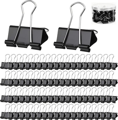 360 PCS Binder Clips Small – Mini Black Metal Paper Clamps, 0.6in/15mm Binder by Unknown
