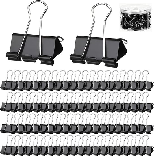360 PCS Binder Clips Small – Mini Black Metal Paper Clamps, 0.6in/15mm Binder by Unknown