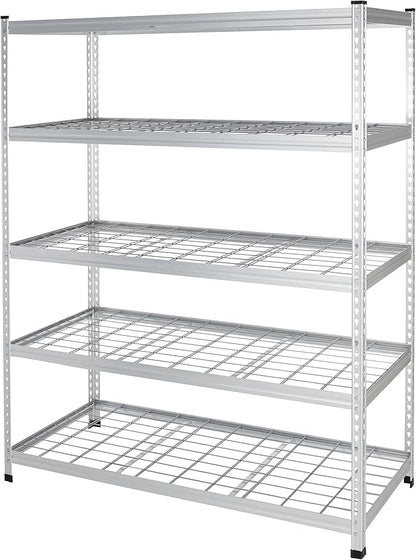 Amazon Basics 5 Shelf, High-Grade Aluminum, Adjustable, Shelving Unit by AmazonBasics