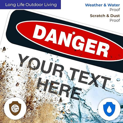 Custom Danger Sign, OSHA Sign, 12x18 Inches, Rust Free .063 Aluminum, Fade - Image 5