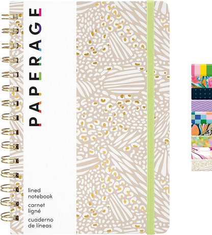 PAPERAGE Lined Spiral Journal Notebook, 160 Pages, Hardcover Journal by PAPERAGE