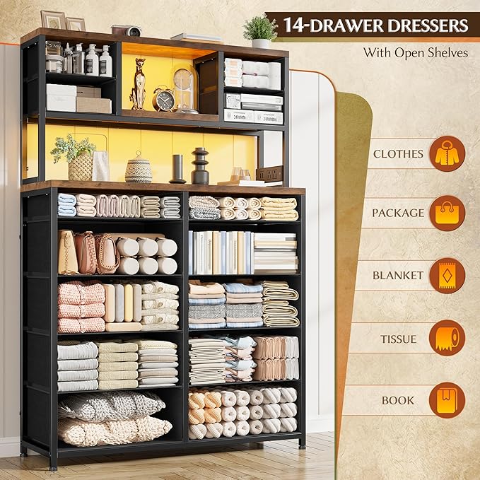 EnHomee 62.8" H Dresser for Bedroom - Image 4