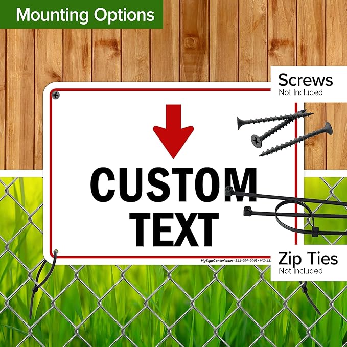 Custom Arrow, Custom Directional Sign, Down Arrow, 7x10 Inches, 55 mil thick - Image 5