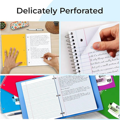 Rosmonde 720 Packs 3 Subject Notebooks, Spiral Notebook Bulk, College Ruled - Image 5