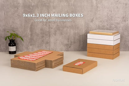 YUSHYIJIE 50 Pack 9x6x1.3 inch Small Shipping Boxes - Image 2