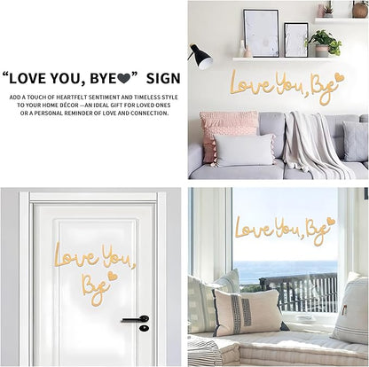 Wall Decor Large Gold Love You Bye Sign Hallway Entryway Door Wall Art Boho - Image 6