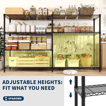 MilleLoom Metal Storage Shelves 4-Tiers, Adjustable Standing Wire Rack Shelf - Image 5