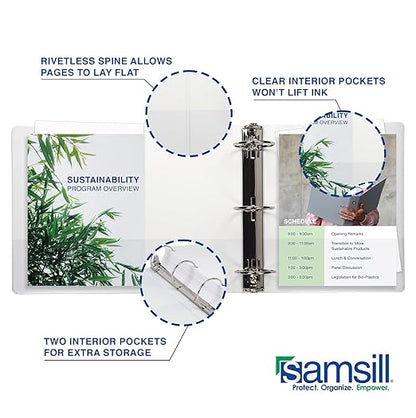 Samsill 1.5 Inch 3 Ring Binders, Made in USA, Economy Round Ring, 325 Sheet - Image 5