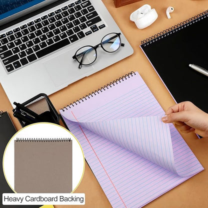 Resurhang 6 Pcs Legal Pad Top Spiral Bound Notebook 70 Sheets Double Sided - Image 3