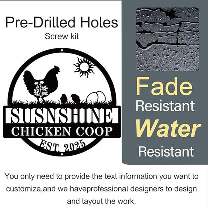 Personalized Chicken Coop Metal Signs Custom Chicken Coop Decor Chicken Coop - Image 6
