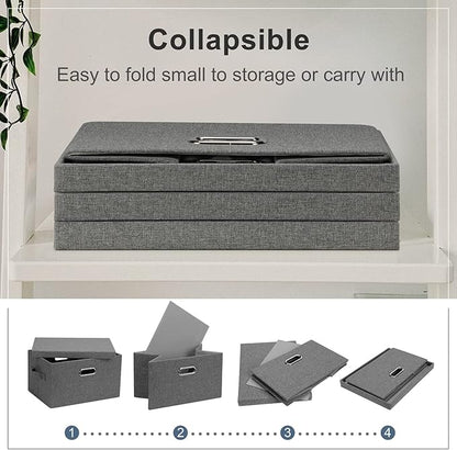 Graciadeco Medium 15" 21 Quart Collapsible Stackable Storage Bins - Image 4