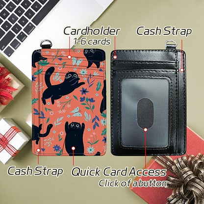 BWEGRHE Small Travel Wallets, RFID Blocking PU Leather Credit Card Holder - Image 5