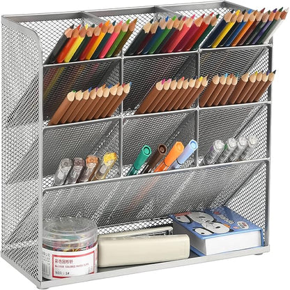 Marbrasse Mesh Desk Organizer, Desktop Stationary Organizer, Storage Rack by Marbrasse