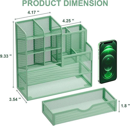 Marbrasse Mesh Pen Holder for Desk, Desk Organizers and Accessories for Office - Image 5