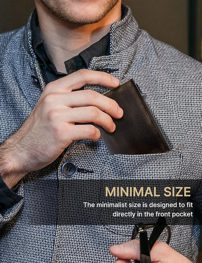 typecase Mens Wallet Card Holder: Pop Up Aluminum Case, Full Grain Leather - Image 7