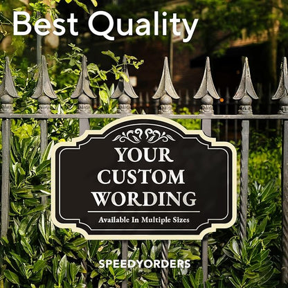 Custom Black Charcoal 36x24-inch Aluminum Outdoor Signs, Personalized Driveway - Image 7