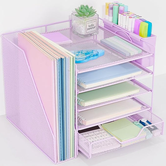 Gugsey Desk Organizer, 5-Tier Paper Letter Tray Organizer by Illuminatinglifewiththewarmthandloveoflight