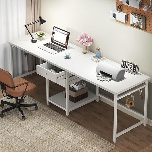 Tribesigns 79 Inch Extra Long Double Desk by Tribesigns