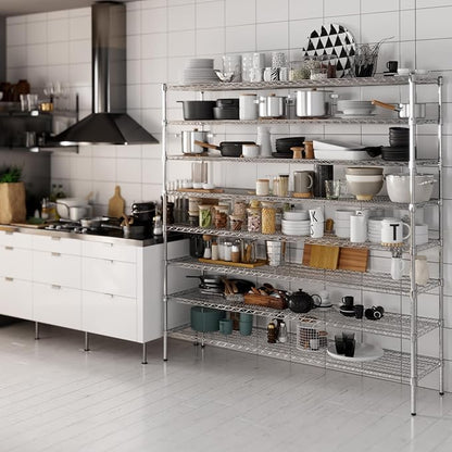 Regal Altair 18" Deep x 72" Wide x 74" Height Wire Shelving Kit | 8-Tier | NSF - Image 2
