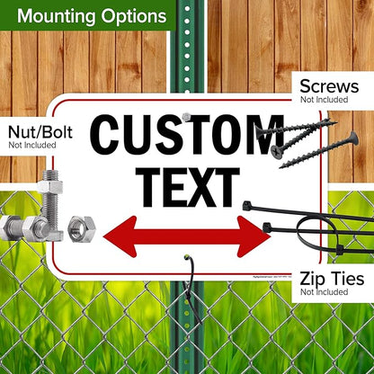Custom Arrow, Custom Directional Sign, Two Way Arrow, 12x18 Inches, Rust Free - Image 5