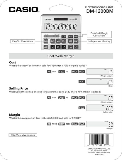 Casio DM-1200BM – Business Desktop Calculator - Image 2