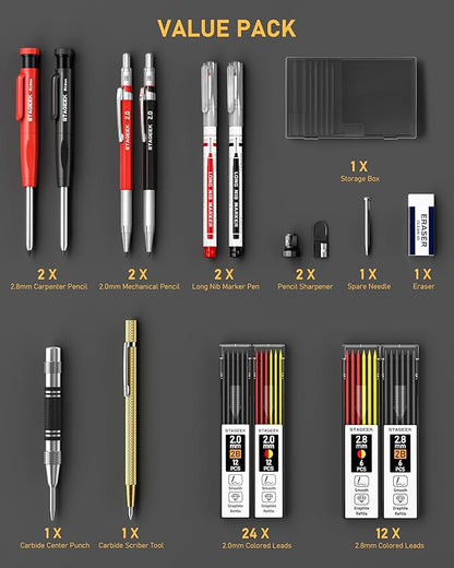 STAGEEK 17 Pack Carpenter Pencil Set - Image 7