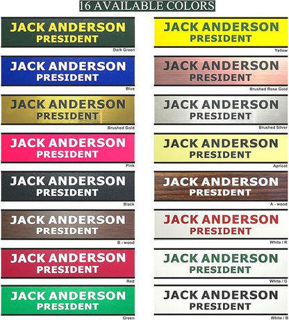 2" x 10" Custom Engraved Name Plate Personalized Office Nameplates - Image 2