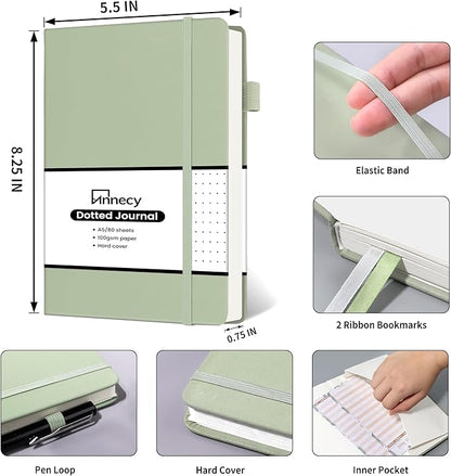 Annecy Numbered Bullet Dotted Journal Notebook, Medium 5.5x 8.25, 160 Pages - Image 2