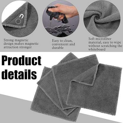Fanfanwin 8 Pcs Magnetic Microfiber Cleaning Cloth Dry Erasers - Image 3
