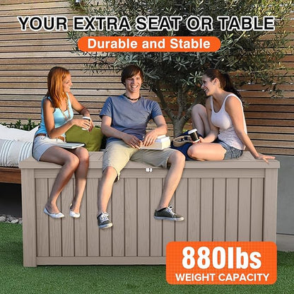 Yardgrace 180 Gallon Outdoor Storage Deck Box - Image 8