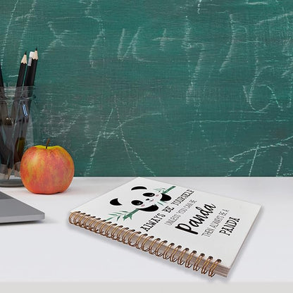 VNWEK Cute Panda Always Be Yourself Unless You Can Be a Spiral Notebook Journal - Image 3