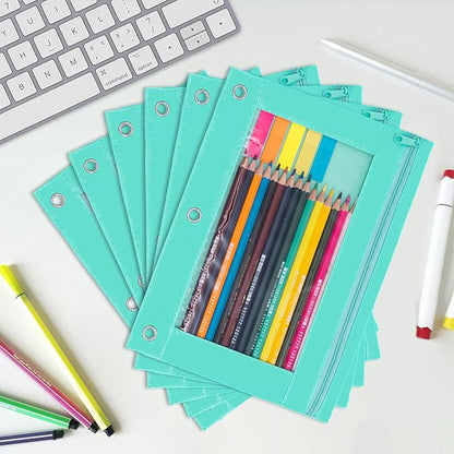 YoeeJob Pencil Pouch for 3 Ring Binder, Zipper Binder Pencil Pouches Bulk - Image 3