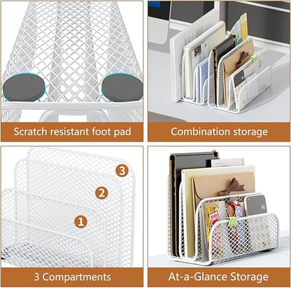 gianotter Mail Organizer Countertop, Metal File Holder - Image 4