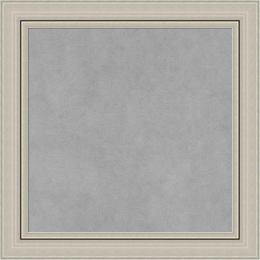 Amanti Art Silver Framed Magnetic Board 20x20 Small Vision Board by AmantiArt