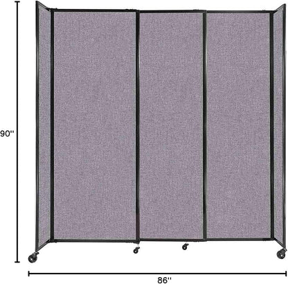 Versare Straightwall Sliding Portable Wall Partition | Freestanding Office - Image 7