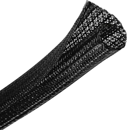 CrocSee 25ft - 3/8 inch Braided Cable Management Sleeve Cord Protector - by CrocSee