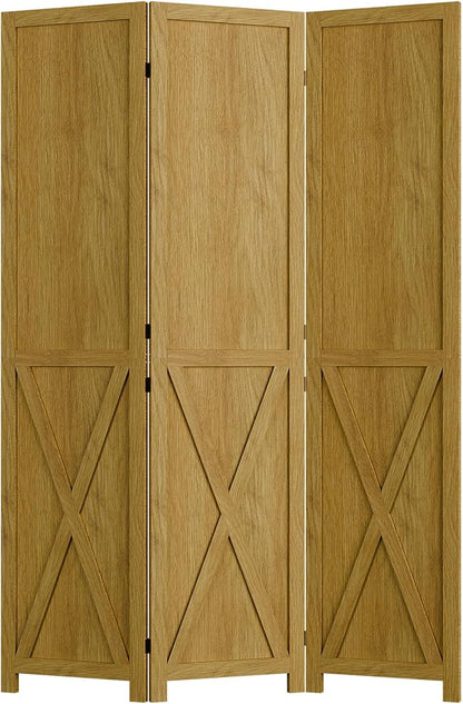 Cozy Castle Wood Room Divider, 3 Panel 66.9 Inch Privacy Screen, Folding Wall - Image 8