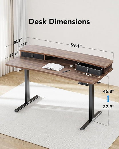 HUANUO 60″ x 30″ Electric Standing Desk - Image 3