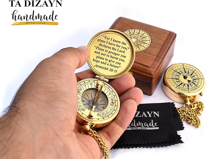 For I Know The Plans I Have For You, Jeremiah 29:11, Solid Brass Directional - Image 4