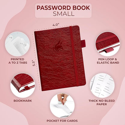 Clever Fox Password Book with alphabetical tabs. Internet Address Organizer - Image 2