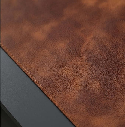 TORONATA Jersey Genuine Calfskin Leather Desk Pad, Office Desk Mat - Image 3