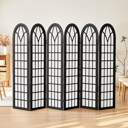Aletheiawu Room Divider and Folding Privacy Screen, 6 Panel Japanese Shoji by Aletheiawu