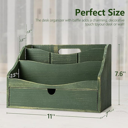 Rebee Vision Pine Wood Mail Organizer - Image 2